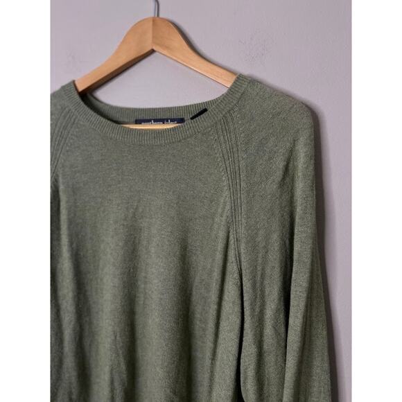 Northern Isles Sweater Silk Cashmere Crew Neck Pullover Long Sleeve Green XXL - Picture 2 of 7